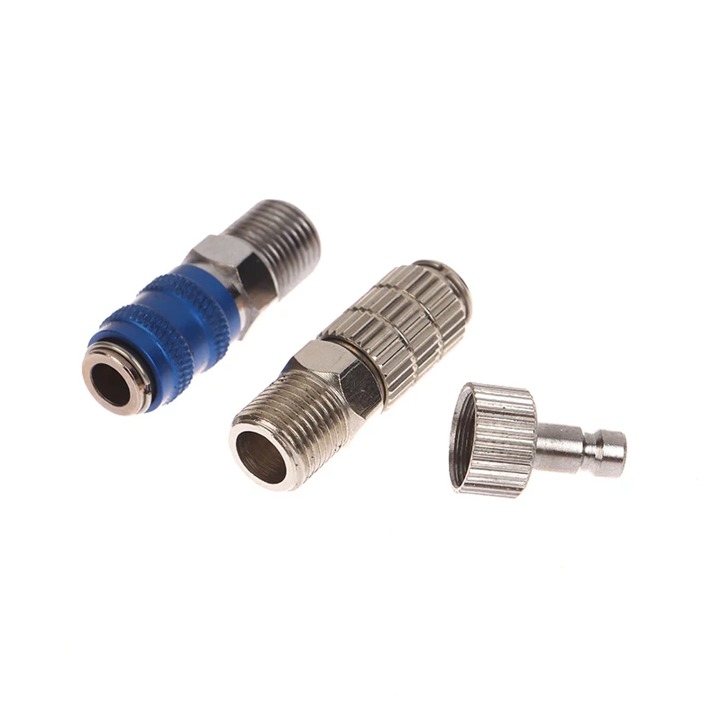 Airbrush Quick Disconnect Accessories 1/8 Quick Realse Fitting Adapter with 1 Extra Quick Connector Hose Air Brush Parts