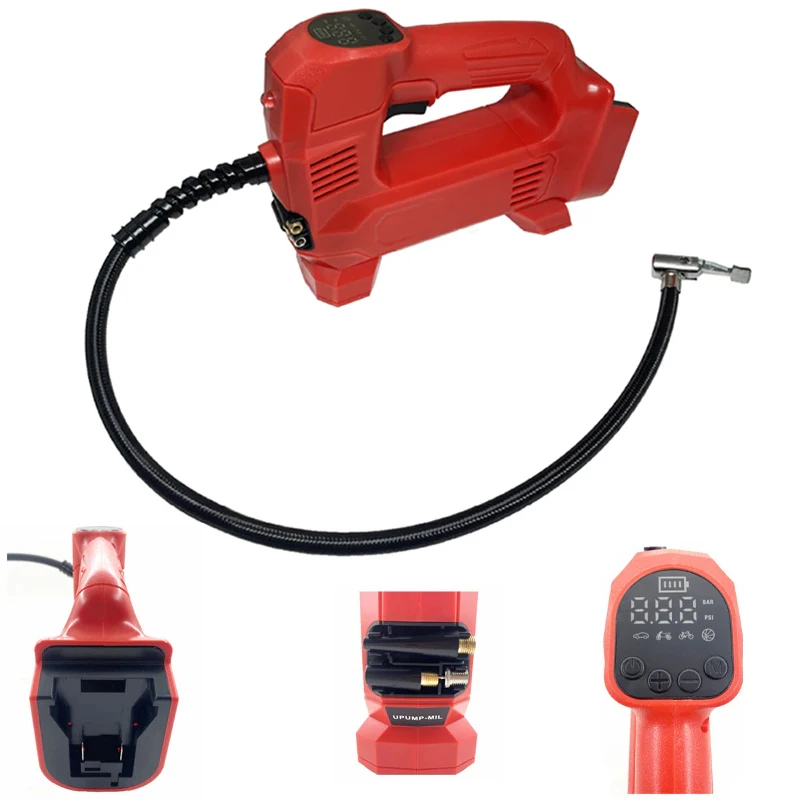 

Цифровой манометр светодиодный, надувной компрессор, насос для Milwaukee M 18 18V, портативный воздушный компрессор