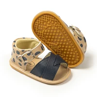 Infant Baby Shoes Boy Gir Baby Shoes Summer Flats Toddler Sandal Leather Rubber Sole Anti-Slip Newborn First Walker Crib Shoes 2