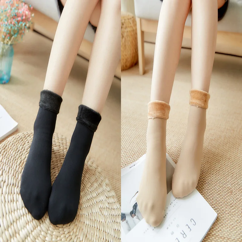 3 Pairs Womens Winter Wool Cashmere Sock Dress Casual Socks Warm