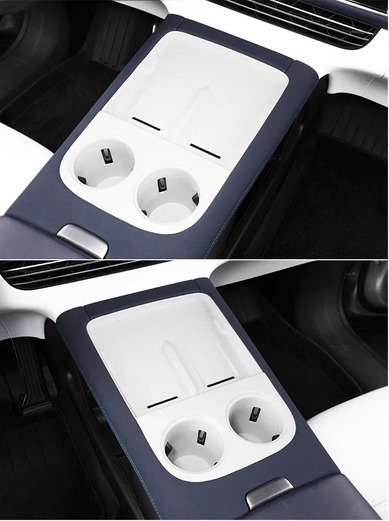 Car Central Control Silicone Wireless Charging Pad for Xpeng G6 2023 2024 2025 Anti-slip Water Cup Holder Insert Pad Accessories detail image 12