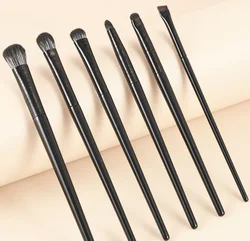 Professional 6 - Piece Eye Makeup Brush Set - Soft Contouring and Eyeliner Brushes (JQHB3659)