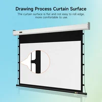 84 inch 4k motorized projector screen 16:9 DLP nano soft white screen 3D desktop tension screen projector - Image 6