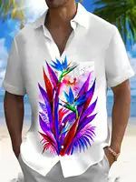 Nouveau Hawaii printemps/été mode loisirs rue marche touristique plage imprimé complet ouvert manches courtes bouton chemise, XS-5XL 5