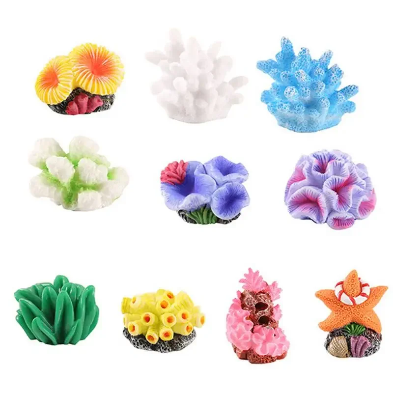 Small Coral Fish Tank Decor Tiny Sea Coral Artificial Decor Aquarium For Fish Tank Aquarium Animal Terrarium And Family
