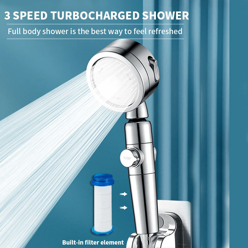 Household Shower Head Pressurized Filtered Water Shower Nozzle Bathroom Handheld Spray Head Shower Accessories