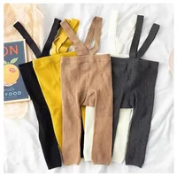Infant Kids Suspender Pantyhose Spring Autumn Baby Girls Boys Tights Baby Girl Clothes High Waist Bandage Cross Straped Leggings 2