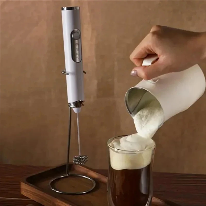 Electric mixer Hand held egg beater Milk foam machine Coffee milk mixer 3-speed rechargeable mini coffee foam machine 1