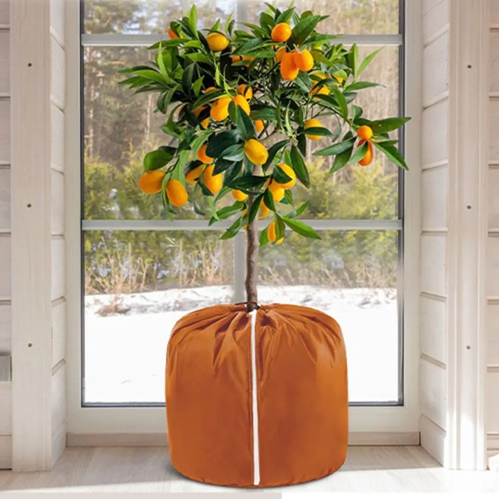Oxford Cloth Winter Plant Cover Reusable With Zipper Plant Protection Cover Waterproof Thermal Protection Anti-Freezing Bag