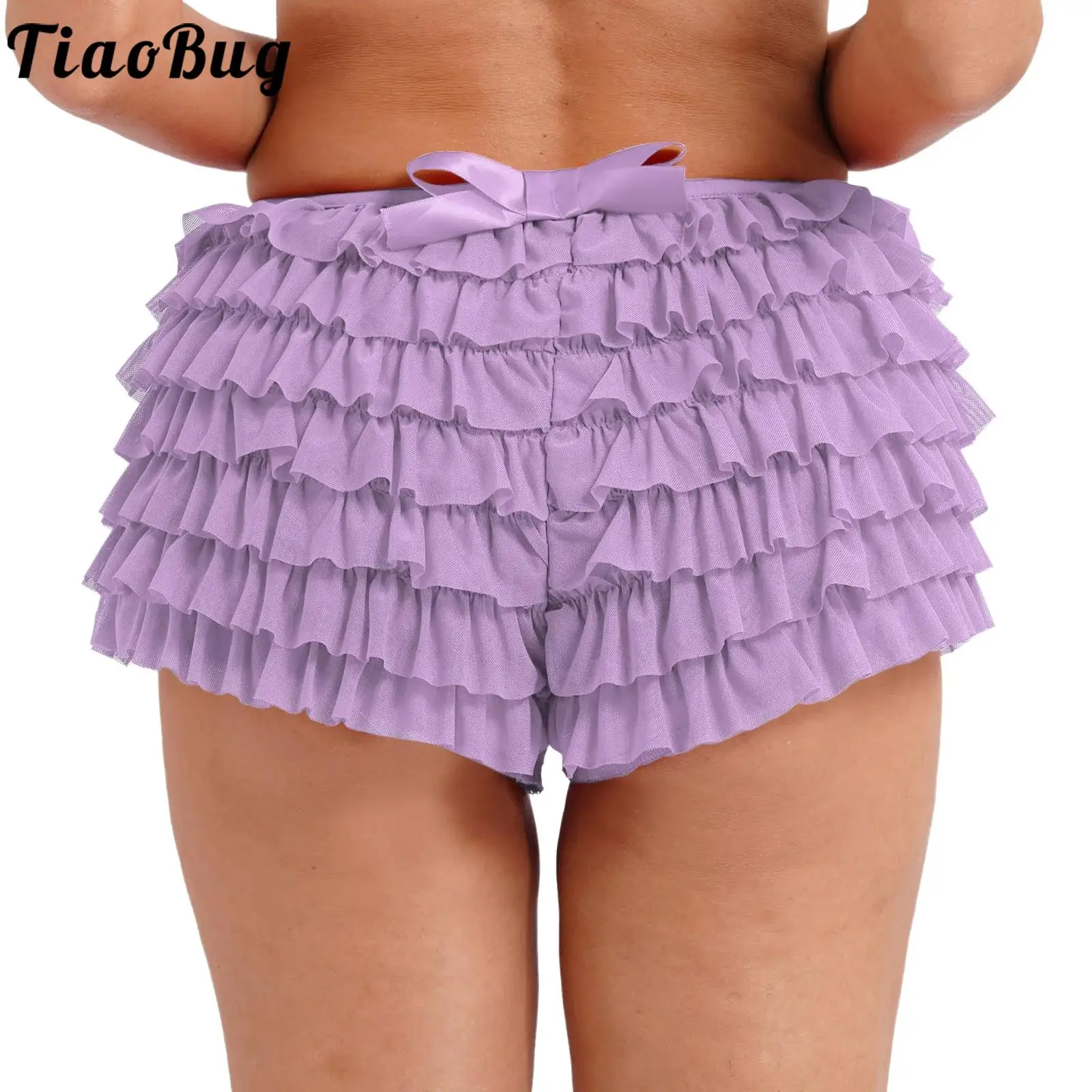 

Women's Vintage Bloomer Shorts with Ruffle Lace Underpants Victorian Pumpkin Pettipants Hot Pants Underwear Elastic Waist Shorts
