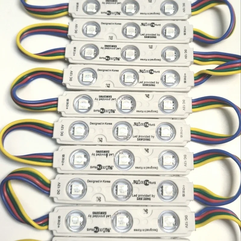 20Pcs Samsung light SMD 5050 3LEDs RGBW Module Lighting 12V IP68 Waterproof RGB Led Modules Ultra Bright Sign Strip Backlight