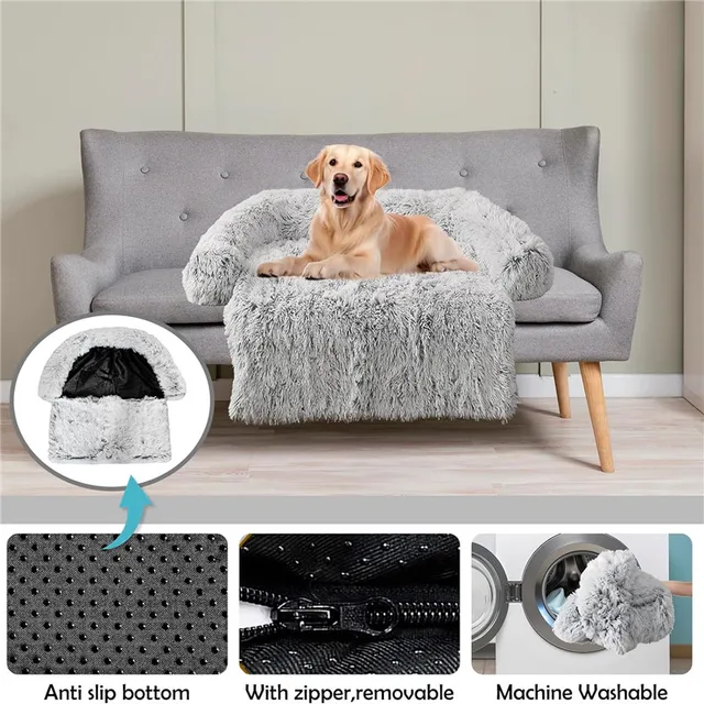 Large Washable Pet Bed Soft Plush Couch Warm Dog Bed Mat Cover Sofa Cushion Waterproof Non-Slip Dog Mat for Dogs Cat 2