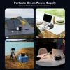Camping Solar Generator 120W Peak Portable Power Station 88Wh Generator with Solar Panel and LED Flashlight 6