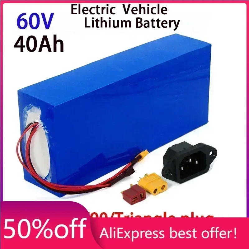 

60V 40ah 16s4p Electric scooter bateria 60v 40AH Electric Bicycle Lithium Battery pack 1000W 2000W ebike batteries