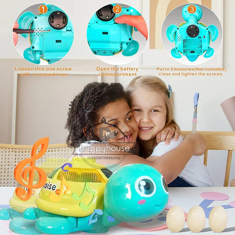 INOLING-Jouets Musicaux pour Bébé de 6 à 12 Mois, Tortue