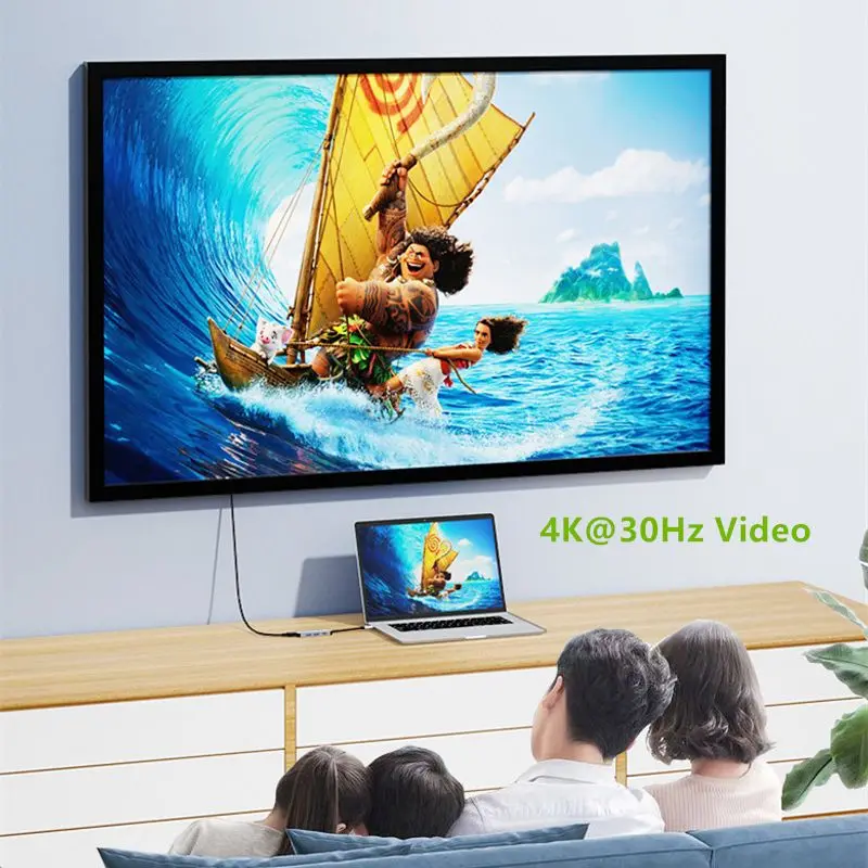 รูปสินค้า USB-C 4K HDMI Hub ชาร์จเร็ว PD สำหรับ Macbook iPad Samsung