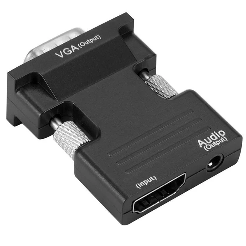 HDMI to VGA Adapter Cable VGA to HDMI Converter 3.5mm Audio