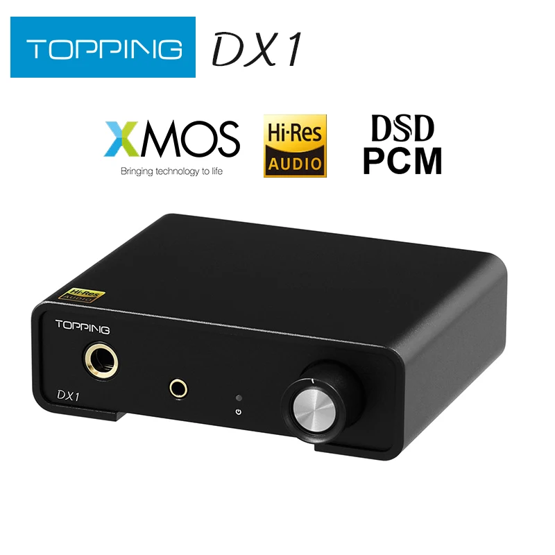 Topping Dx1 Dac & Headphone Amp Ak4493S Xu208 Mini Dac Amplificatore Per Cuffie Supporto Fino A Dsd256 Pcm384 Decoder
