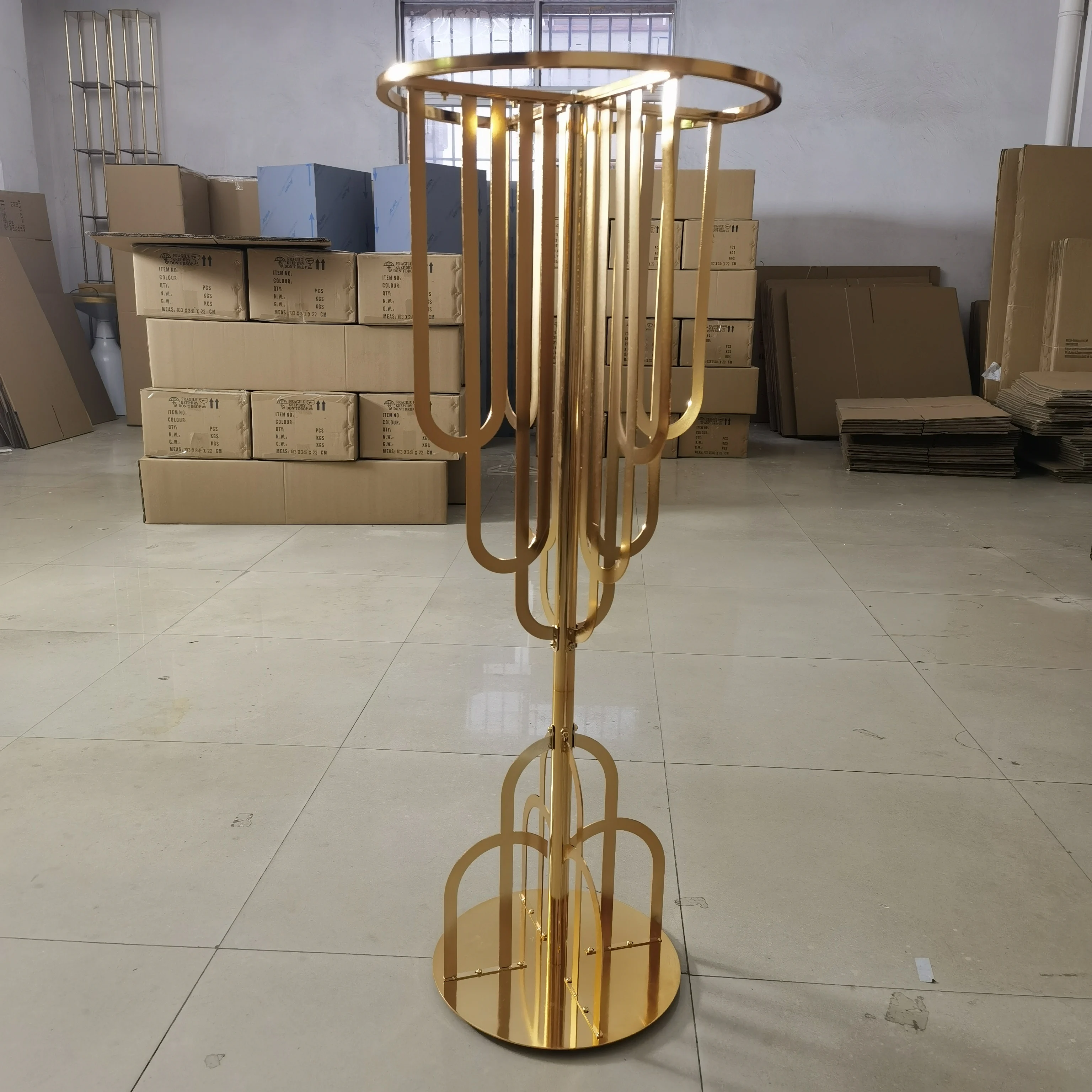 

2/5/6/10pcs Wedding decoration wedding metal gold flower stand vase arch tree centerpieces for table decor modernl Decoration