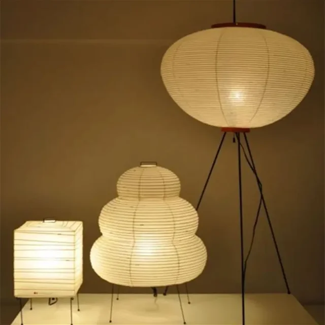 Japanese Rice Paper Floor Lamp Designer Noguchi Yong Lantern Lamp Bedroom Parlor Tea Room Modern Wabi Sabi Floor Light Luster