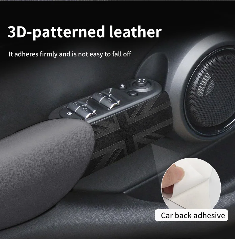 Auto Tür Armlehne Aufkleber Für Mini Cooper F55 F56 PU Leder Auto Tür Griff Knopf Aufkleber Auto Innen Dekoration Zubehör – Detail 8