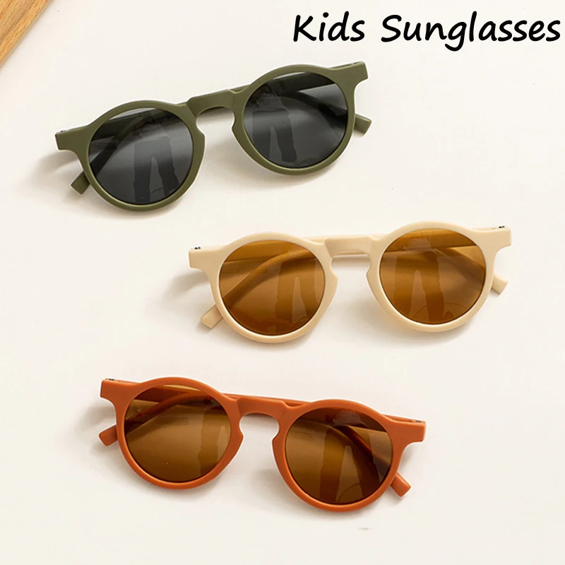 

Outdoor Acrylic UV400 Sunglasses New Fashion Children Eyeglasses Baby Boys Girl Sun Glasses Eye Protection Gafas de sol For Kids