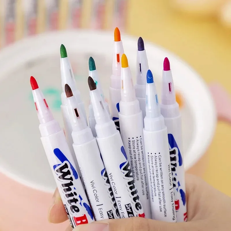 8/12 Colors Magical Water Floating Student Painting Brush Whiteboard Markers Pen Suspension Kids Educational Painting Pen Toys 6