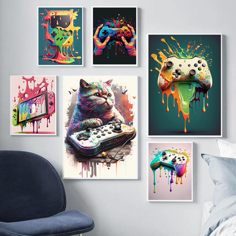 VideoGameControllerCanvasArtPaintingsPosterandPrintsGaming