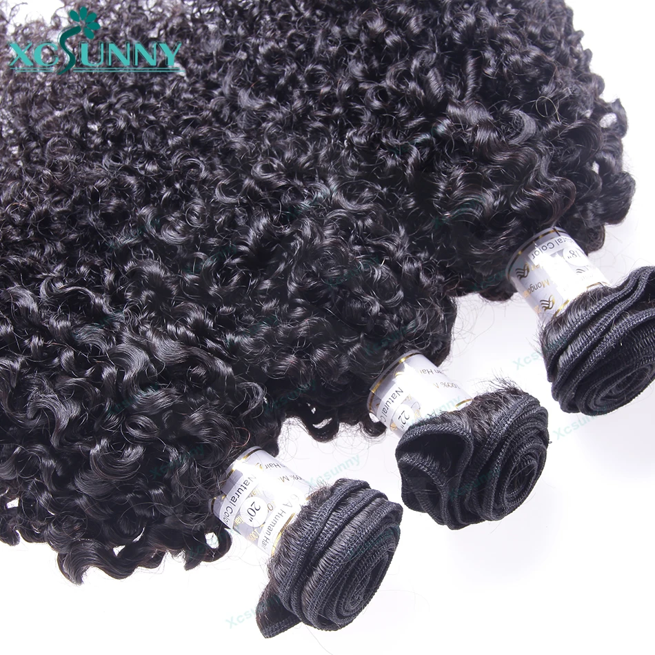 Kinky Curly Human Bundles Double Drawn Burmese Kinky Curly Weave Human Hair Weft Hair Extensions For Black Women