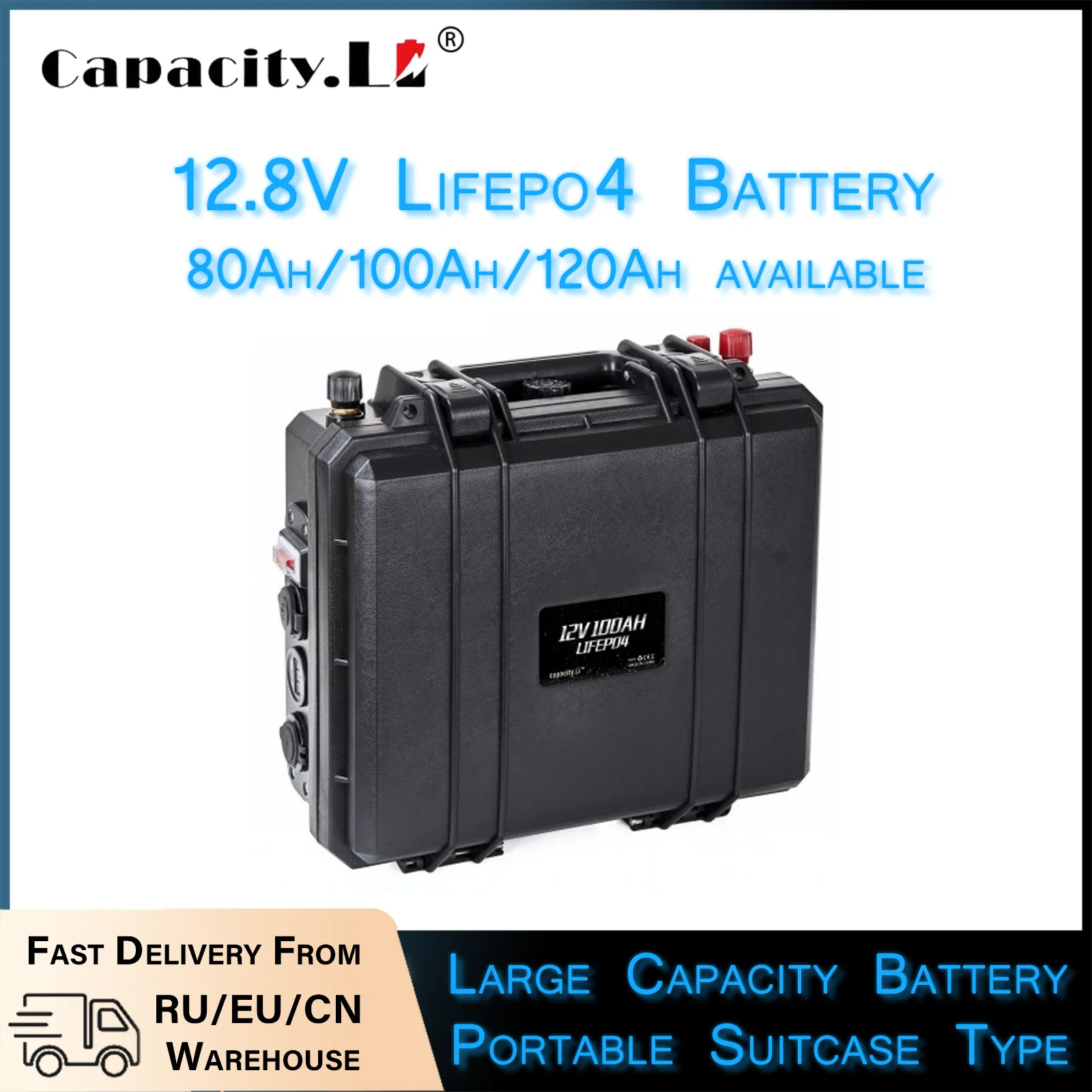 Batteria 12V Lifepo4 Batteria Al Litio 100Ah 200Ah Con Inverter Solare Di Backup Esterno Per Camper Marino Impermeabile Ricaricabile Bms