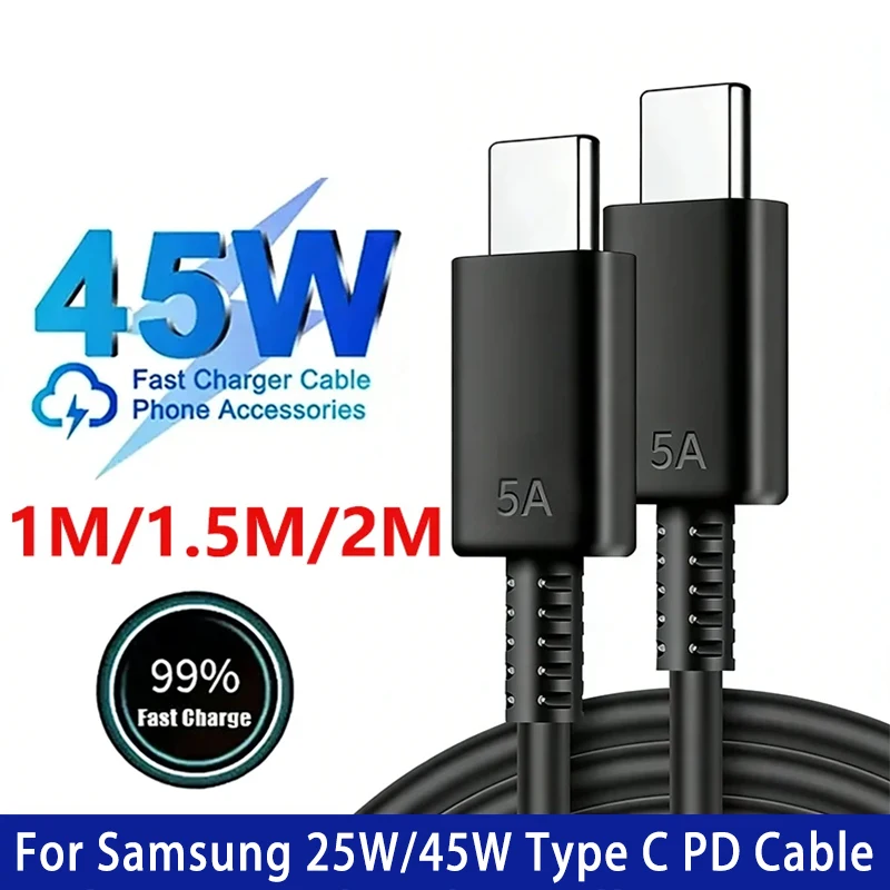High-Speed 45W USB-C Charging Cable with Super Fast Power Delivery