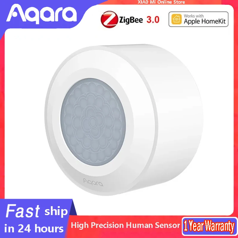 Aqara 고정밀 인체 센서 바디 센서, 모션 ZigBee 3.0 스마트 무선 연결, Homekit Aqara Home 앱으로 작동