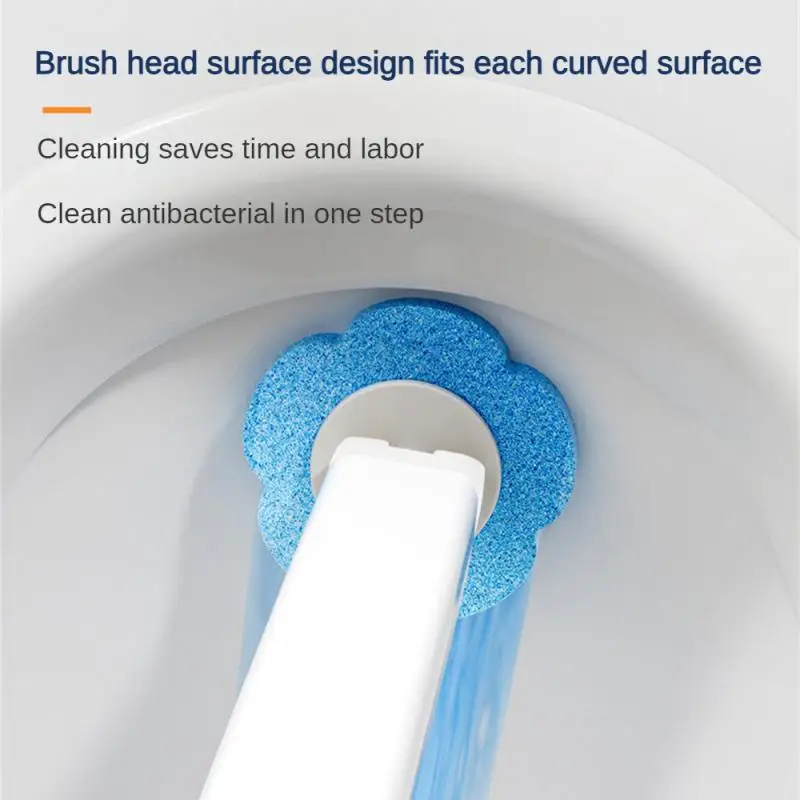 Toilet Brush Set Disposable Toilet Brush Wall-Mounted Cleaning Tool For Bathroom Replacement Brush Head Toilet Cleaning Set Wc Accessories