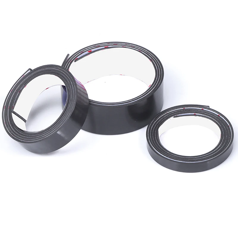 1Meter/lot 10*1 10*2 20*1 30*1 Mm Self Adhesive Flexible Magnetic Bar Strip  Rubber Magnet Tape Width 10mm/20mm/30mm