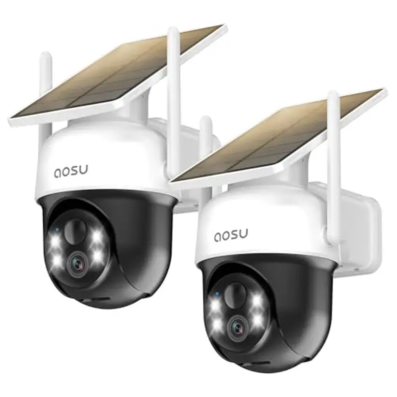 Renewed AOSU 2/4/6/8pcs 3MP Solar Camera 5000mAh Battery Two-way Audio Security Camera Wireless Solar Panel PTZ CCTV Camera - Image 10