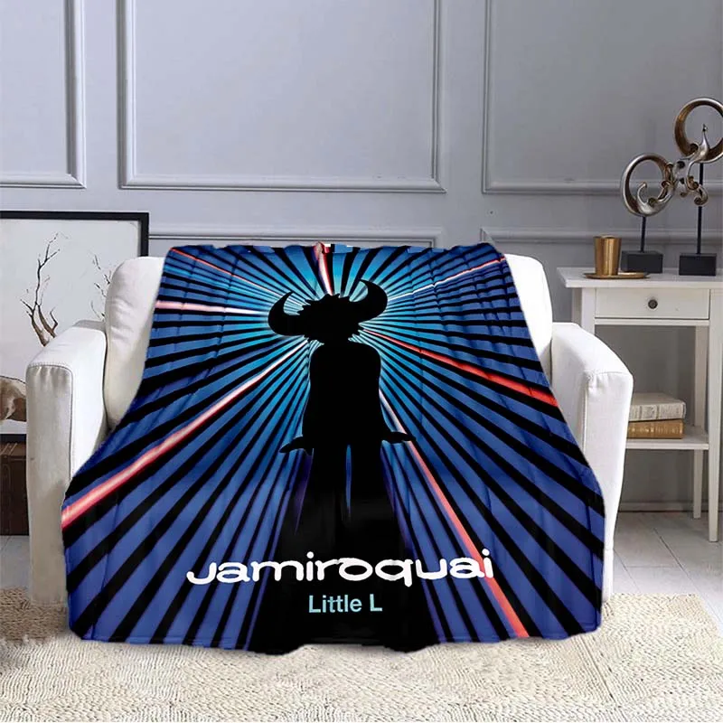 

J-jamiroqui band singer graphic printed soft warm blanket Flannel Portable Comfortable Warm Blanket blankets for beds