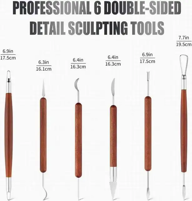 Flintronic Kit 12 Strumenti Per Intaglio Legno E Zucca - Con Manici In Legno E Astuccio - Foto 10