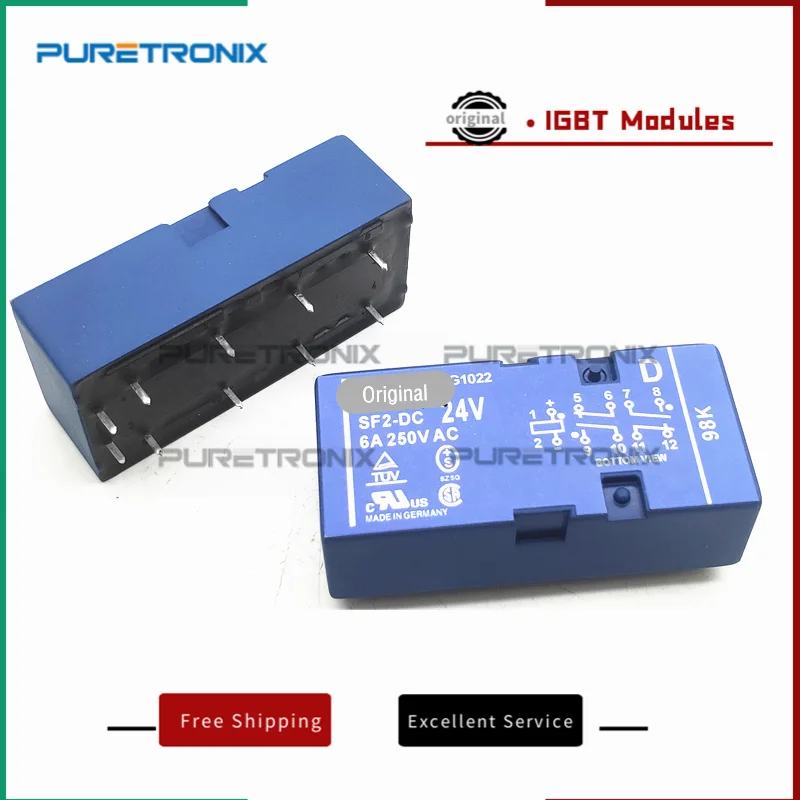 Relé de Segurança Monoestável Polarizado da Segurança 4pst 6a 24v Sf2-dc 24v com Operação Ligada Mecânica dos Contatos Forçados Sf2-dc24v