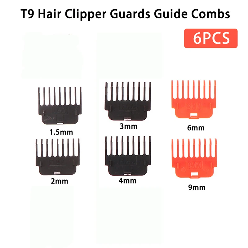 Hair Cutting Combs For T9 Hair Clipper Guards Guide Combs Trimmer Cutting Guides 1.5/2/3/4/6/9mm