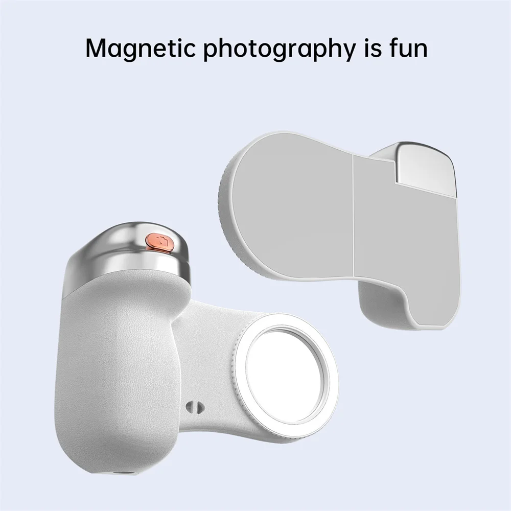 360 Rotation Magnetic Camera Grip With Fill Light For MagSafe IPhone Shutter Bluetooth Remote Control Selfie Handle_voghion.com