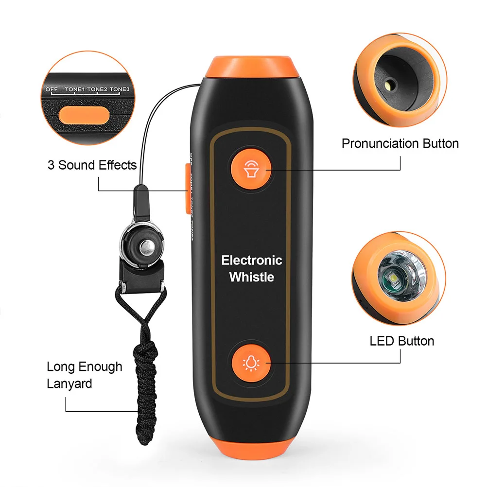 High Volume Electronic Whistle For Handheld Abs Material Sports Team Souvenirs Outdoor Camping Gadgets Pet Training Referee
