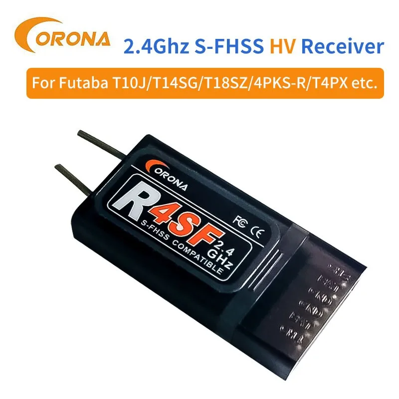 Corona Récepteur R4SF R6SF R8SF S-FHSS/FHSS 4ch 6ch 8ch Compatible FUTABA T6J T8J T14Xenon T18MZ T18SZ RC Hélicoptère Drone UAV