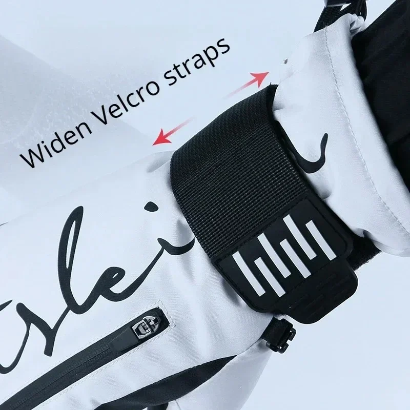 New Men Women Ski Snowboarding Gloves Inside Wrist Guards Waterproof Warm Skiing Winter Gloves 2