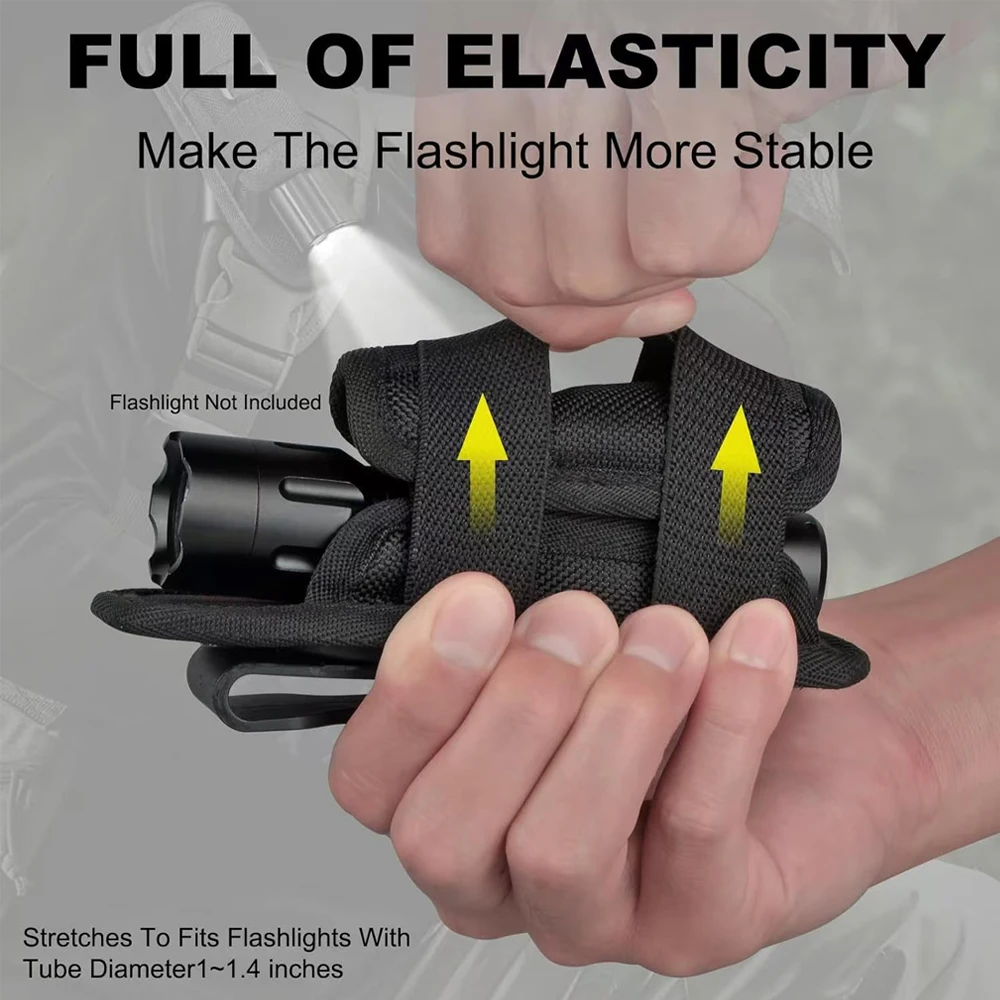 1PCS Tactical Flashlight Holster Pouch for Duty Belt Police Safety Belt Carrying Case Flashlight Carry Bag for Law Enforcement