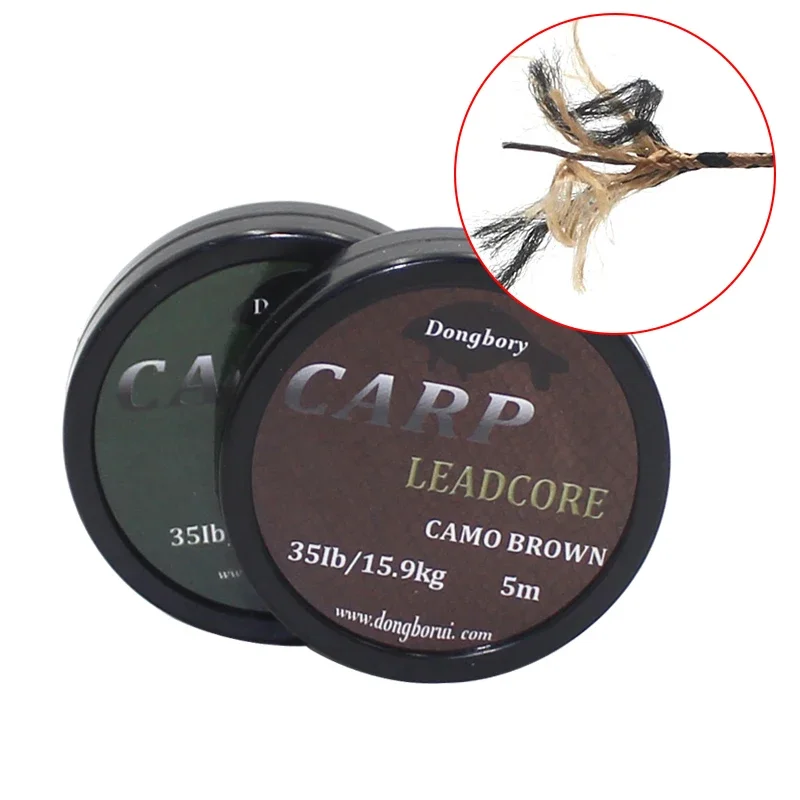 5m Carp Fihsing Line Strength 35/45/55LB Lead Core 12 Braid Strands
