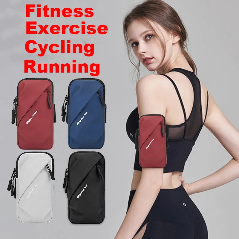 

6.5Inch Phone Arm Bag Polyester Waterproof Double Layer Large Capacity Breathable Outdoor Fitness Running Cellphone Card Case