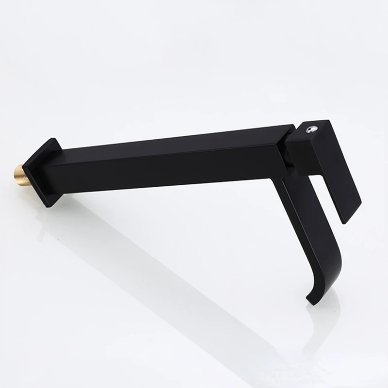 Waterfall Faucet Black Metal Tall Basin Faucets Cold Water Tap Torneira Stainless Steel Bathroom Faucet Sink Washing Tap House basin faucet,stainless steel faucet,bathroom faucet