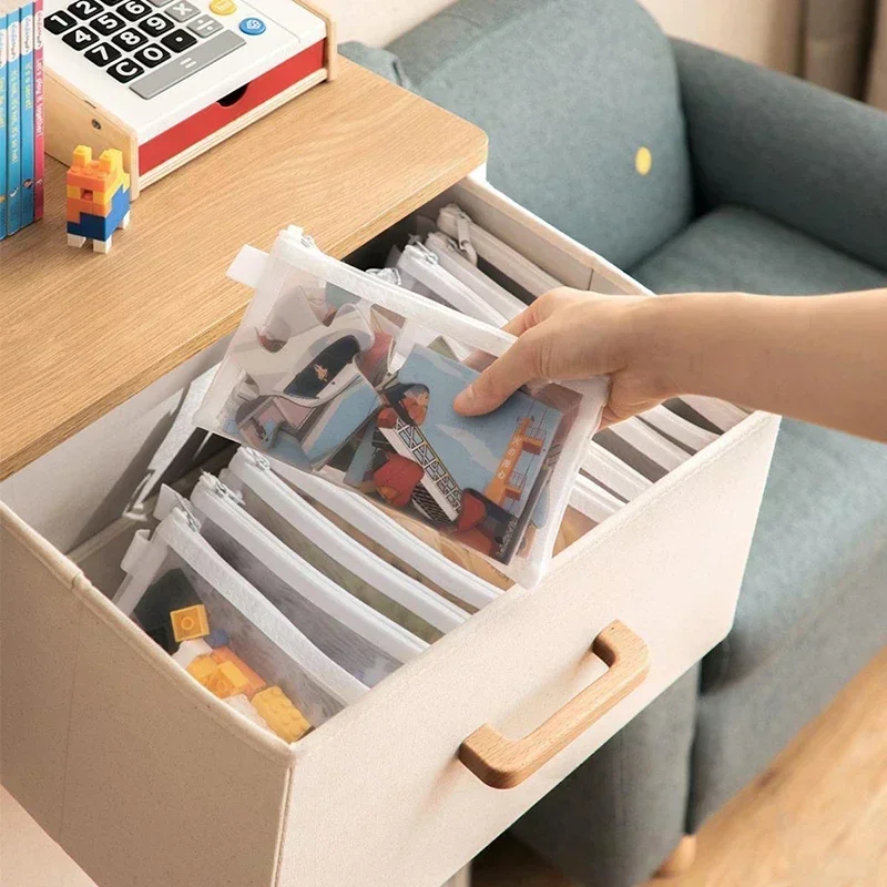 Storage Bag 1/3/6PCS Mesh Zipper Toy Building Block Puzzle Sub-package Children Particle