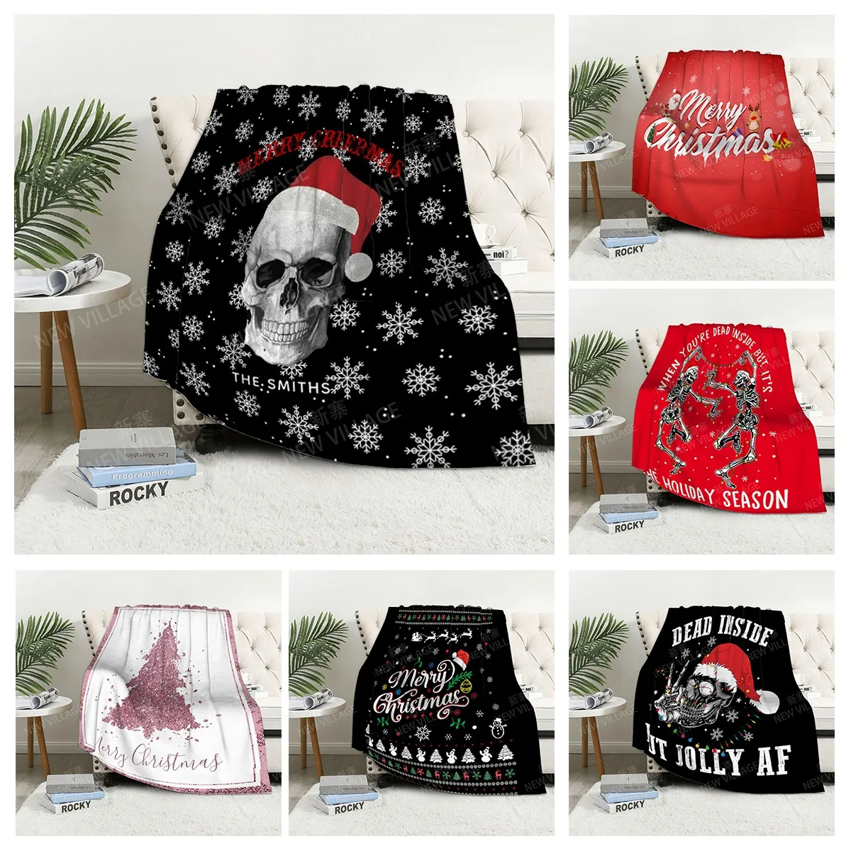 

Knee length blanket sofa warm winter bed cover blanket Christmas decoration home fashion warm blanket Nordic style soft