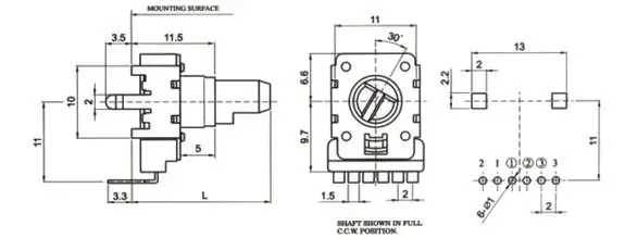 6 - �� ��� ä�� ����� �ͼ� �������� 103 B10K B50K RK1114GH 10K 50K Arduino ���� ���� NEW
